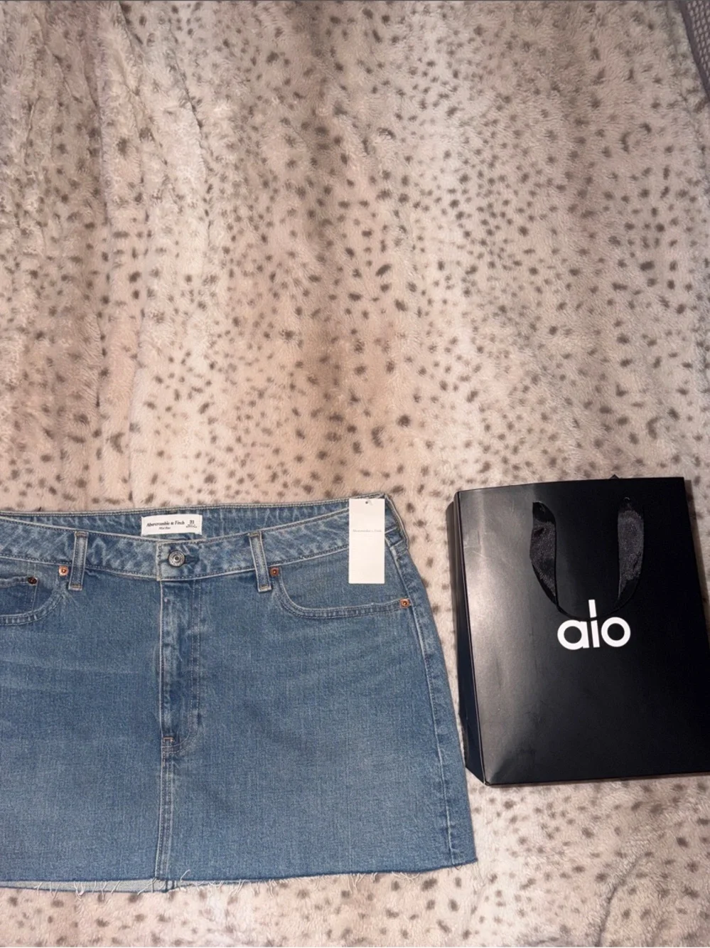 Abercrombie Denim Curve Love Mini Skirt - Blue